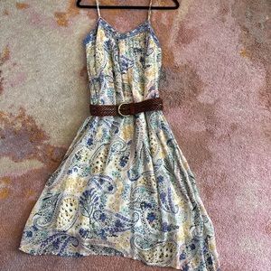 Lucky Brand Breezy Summer Pattern Dress 🌻Like New ☀️Hand embroidered neckline!